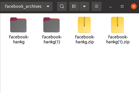 Screenshot of my archive folder structure showing all my ZIPs and folders in one directory by themselves.